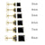 14 Karat Yellow Gold Push Backing Black Lab Diamonds Square Stud Earrings - Shryne Diamanti & Co.