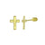 4 Karat Yellow Gold Cross Screw Back Stud Earrings - Shryne Diamanti & Co.