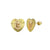 14 Karat Yellow & Rose Gold DC Heart Lady Guadalupe Screw Back Stud Earrings - Shryne Diamanti & Co.