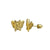 14 Karat Yellow Gold Butterfly Screw Back Stud Earrings - Shryne Diamanti & Co.