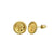 14 Karat Yellow Gold Disc Lady Guadalupe Screw Back Stud Earrings - Shryne Diamanti & Co.