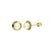 14 Karat Yellow Gold 4mm Pearl Center Diamond Cut Disc Screw Back Stud Earrings - Shryne Diamanti & Co.