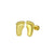 14 Karat Yellow Gold Feet Screw Back Stud Earrings - Shryne Diamanti & Co.