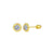 14 Karat Yellow Gold Round Lab Diamonds Screw Back Stud Earrings - Shryne Diamanti & Co.