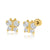 14 Karat Yellow Gold Butterfly Lab Diamonds Screw Back Earring - Shryne Diamanti & Co.