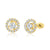 14 Karat Yellow Gold Round Stud Screw Back Earring - Shryne Diamanti & Co.