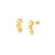 14 Karat Yellow Gold 3 Stars Screw Back Stud Earrings - Shryne Diamanti & Co.