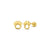 14 Karat Yellow Gold Open Paws Screw Back Stud Earrings - Shryne Diamanti & Co.