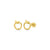 14 Karat Yellow Gold Open Apple Screw Back Stud Earrings - Shryne Diamanti & Co.