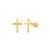 14 Karat Yellow Gold Cross Screw Back Stud Earring - Shryne Diamanti & Co.