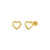 14 Karat Yellow Gold Heart Screw Back Stud Earrings - Shryne Diamanti & Co.