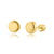 14 Karat Yellow Gold Circular Screw Back Earring - Shryne Diamanti & Co.