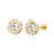 14 Karat Yellow Gold 6mm Bezel Edge Screw Back Earring - Shryne Diamanti & Co.