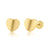 14 Karat Yellow Gold Heart Screw Back Earring - Shryne Diamanti & Co.