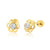 14 Karat Yellow Gold Flower Screw Back Earring - Shryne Diamanti & Co.