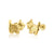 14 Karat Yellow Gold Dog Screw Back Earring - Shryne Diamanti & Co.