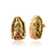 14 Karat Yellow Gold Three Color Virgin Mary Screw Back Earring - Shryne Diamanti & Co.