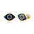 14 Karat Yellow Gold Evil Eye Screw Back Earring - Shryne Diamanti & Co.