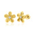 14 Karat Yellow Gold Daisy Screw Back Earring - Shryne Diamanti & Co.