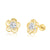 14 Karat Yellow Gold Lab Diamonds Flower Screw Back Earring - Shryne Diamanti & Co.