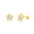 14 Karat Yellow Gold Lab Diamonds Star Screw Back Earring - Shryne Diamanti & Co.
