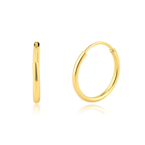 14 Karat Yellow Gold Huggie Hoop Earring - Shryne Diamanti & Co.