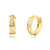 14 Karat Yellow Gold Lab Diamonds Huggie Earring - Shryne Diamanti & Co.