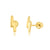 14 Karat Yellow Gold Lightning Bolt Screw Back Earring - Shryne Diamanti & Co.