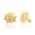 14 Karat Yellow Gold Sun Screw Back Earring - Shryne Diamanti & Co.