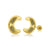 14 Karat Yellow Gold Crescent Stud Screw Back Earring - Shryne Diamanti & Co.