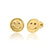 14 Karat Yellow Gold Happy Face Stud Screw Back Earring - Shryne Diamanti & Co.