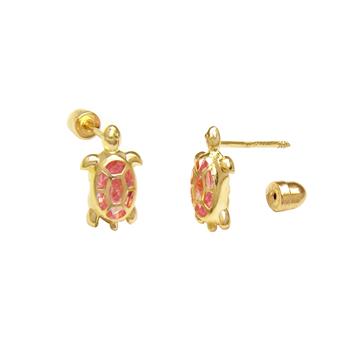 14K Gold Sun Screw-Back Stud Earrings - Shryne Diamanti & Co.