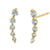 Solid 14K Yellow Gold 5 Clear Round CZ Stud Earrings - Shryne Diamanti & Co.