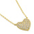 Solid 14K Gold Puffy Heart Diamond Necklace - Shryne Diamanti & Co.