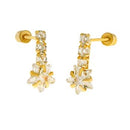 14K Gold LAB Star Stud Earrings With Screw Back - Shryne Diamanti & Co.