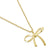 Solid 14K Yellow Gold Bow Necklace - Shryne Diamanti & Co.