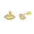 14K Gold LAB Lip Stud Earrings W. Screw Back - Shryne Diamanti & Co.