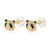 14K Gold Panda LAB - Enamel Stud Earrings With Silicone Back - Shryne Diamanti & Co.