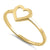 Solid 14K Yellow Gold Heart Outline Ring - Shryne Diamanti & Co.