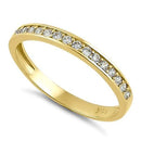 Solid 14K Yellow Gold Half Eternity Wedding Band - Shryne Diamanti & Co.
