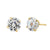 .92 ct Solid 14K Yellow Gold 5mm Round Cut Clear Lab Earrings - Shryne Diamanti & Co.