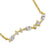 Solid 14K Yellow Gold Elegant Curve Lab Diamonds Necklace - Shryne Diamanti & Co.