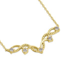 Solid 14K Yellow Gold Elegant Lab Diamonds V Necklace - Shryne Diamanti & Co.