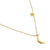 Solid 14K Yellow Gold Crescent Moon & Star Necklace - Shryne Diamanti & Co.