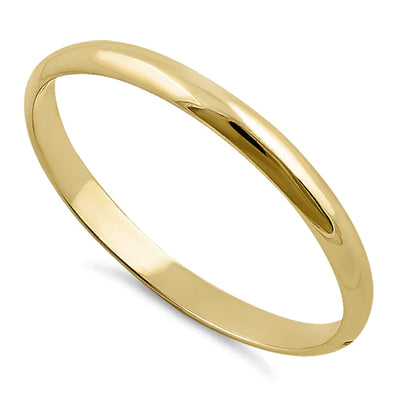 Solid 14K Yellow Gold 2mm Wedding Band - Shryne Diamanti & Co.