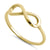 Solid 14K Yellow Gold Infinity Ring - Shryne Diamanti & Co.