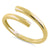 Solid 14K Yellow Gold Crossover Ring - Shryne Diamanti & Co.