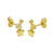 14K Solid Yellow Gold Clustered Star LAB W. Push Back Stud Earrings - Shryne Diamanti & Co.