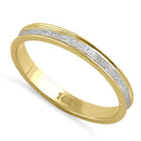 Solid 14K Yellow Gold and White Stardust Band - Shryne Diamanti & Co.