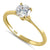 Solid 14K Yellow Gold Round Solitaire Lab Ring - Shryne Diamanti & Co.